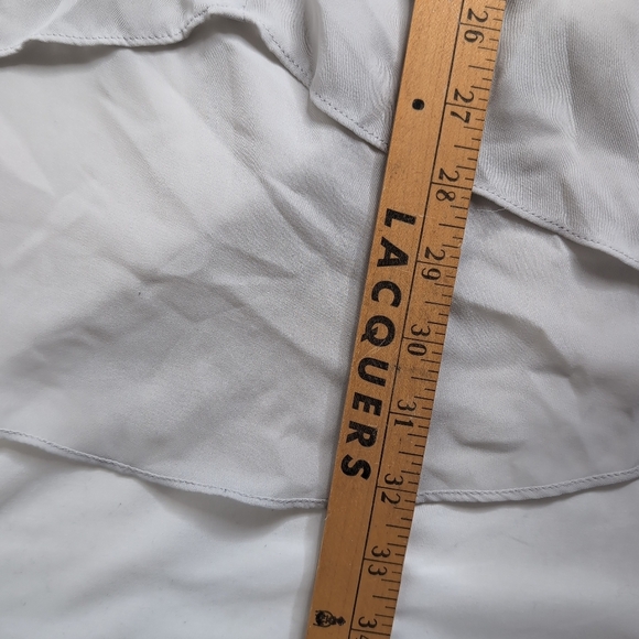 Oak and Fort 3/4 Sleeve Sheer V Neck Flowy Tunic, Size M - Picture 5 of 5